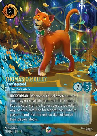 (235/204) Thomas O'Malley - Savvy Vagabond (Enchanted) - Hyperia City Holofoil