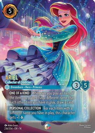 (236/204) Ariel - Collector of Oddities (Enchanted) - Hyperia City Holofoil