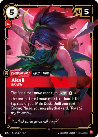 (015/167) Akali, Brash - Radiance Foil