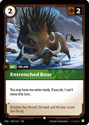 (026/167) Entrenched Boar - Radiance Foil