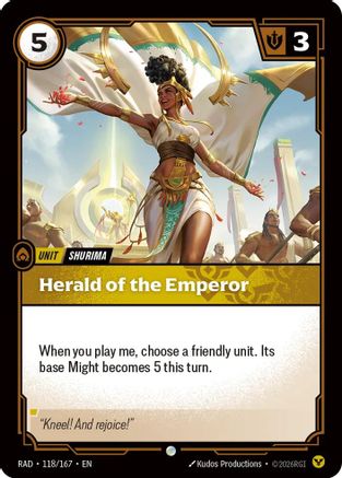 (118/167) Herald of the Emperor - Radiance Foil