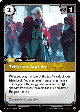 (129/167) Trifarian Captain - Radiance Foil