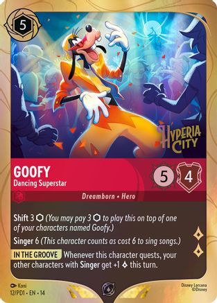 (012) Goofy - Dancing Superstar - Disney Lorcana Promo Cards Holofoil