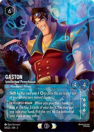 (005) Gaston - Intellectual Powerhouse - Disney Lorcana Promo Cards Holofoil
