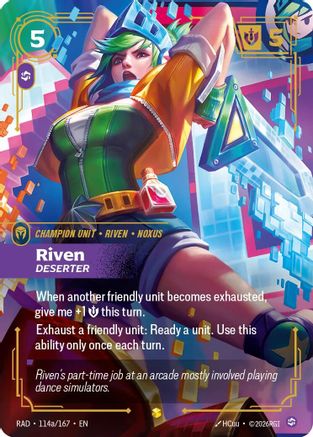 (114a/167) Riven, Deserter (Alternate Art) - Radiance Foil