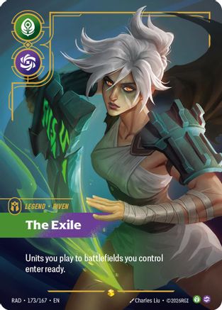 (173/167) Riven, The Exile (Overnumbered) - Radiance Foil