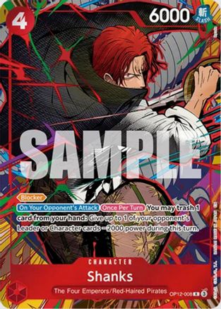 (OP12-008) Shanks (Mini Case Set Vol. 3 Ryuda Artwork) - One Piece Promotion Cards - Foil