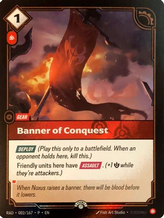 (002/167) Banner of Conquest - Riftbound Organized Play Promotional Cards Foil