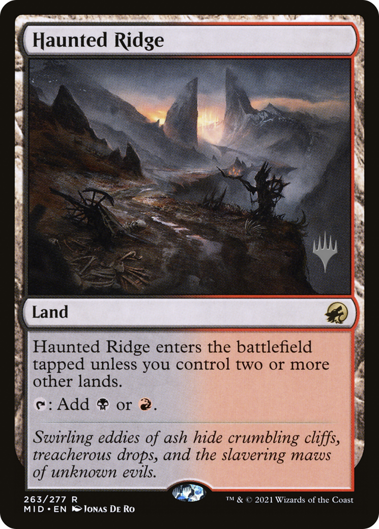 Haunted Ridge (PPMID-263P) - Innistrad: Midnight Hunt Promos (Promo Pack) Foil