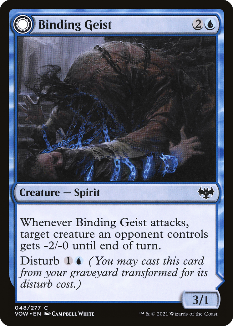 Binding Geist // Spectral Binding (VOW-048) - Innistrad: Crimson Vow: (Double Faced Transform) Foil