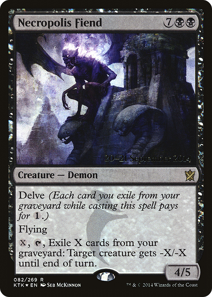 Necropolis Fiend (PRE-82S) - Khans of Tarkir Promos (Prerelease) Foil
