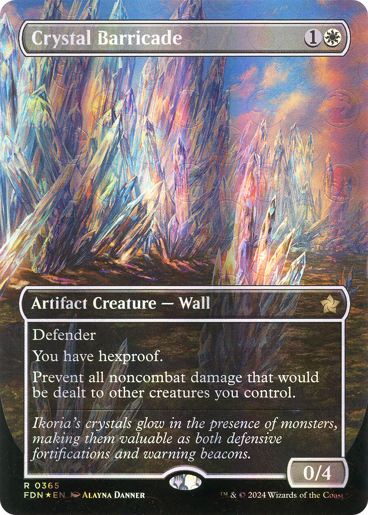 Crystal Barricade (Borderless) (Mana Foil) (Borderless)(FDN-365) - Foundations Foil