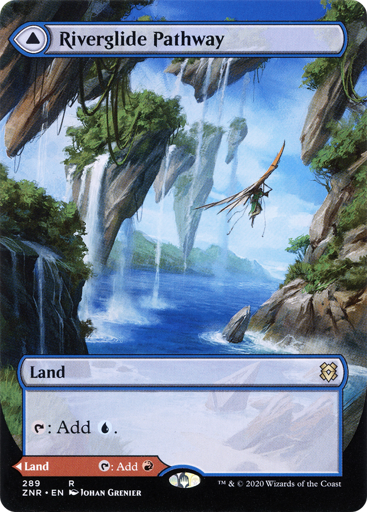 Riverglide Pathway // Lavaglide Pathway (Borderless)(ZNR-289) - Zendikar Rising: (Showcase)