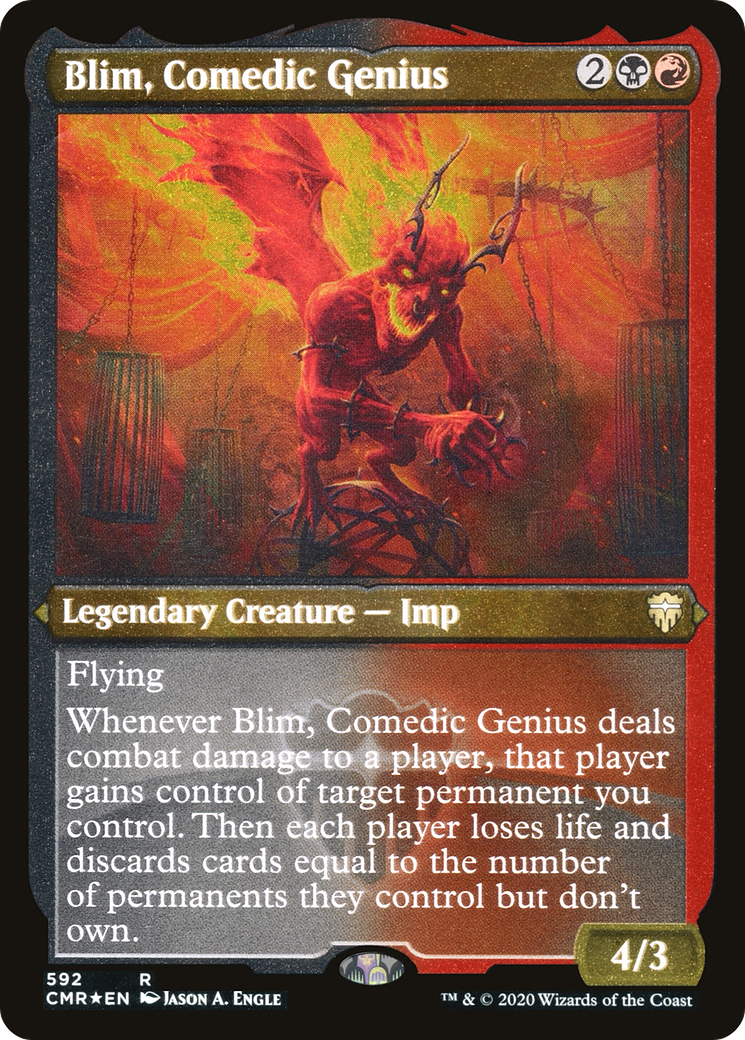 Blim, Comedic Genius (CMR-592) - Commander Legends Etched Foil