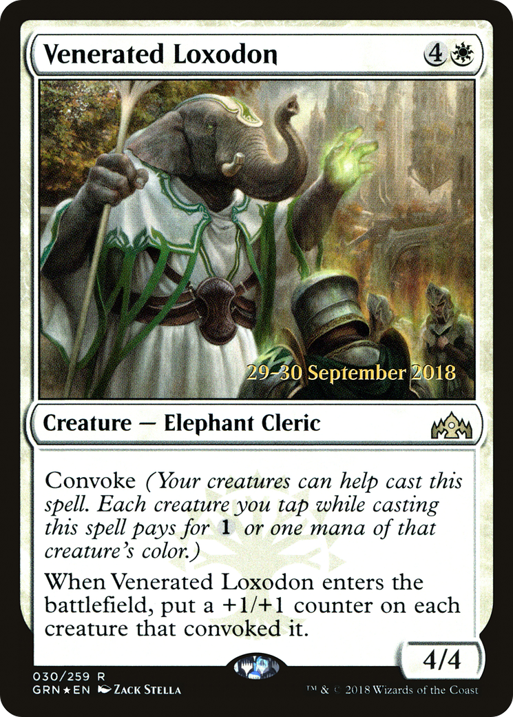 Venerated Loxodon (PRE-30S) - Guilds of Ravnica Promos (Prerelease) Foil