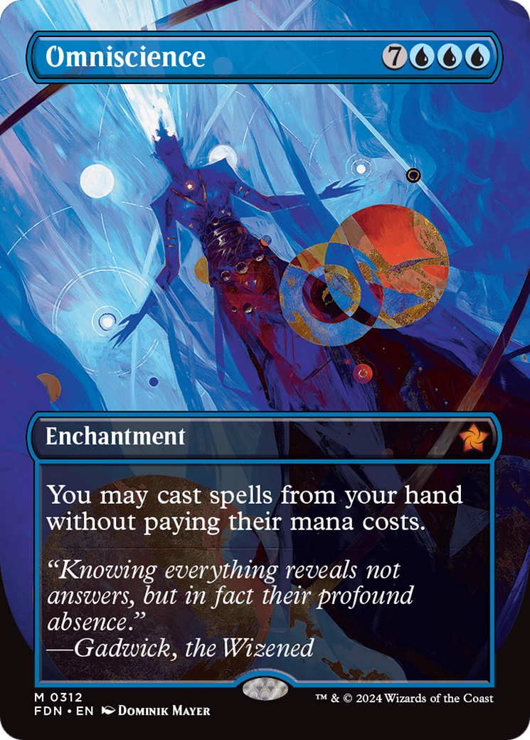 Omniscience (Borderless) (FDN-312) - Foundations (Borderless) Foil