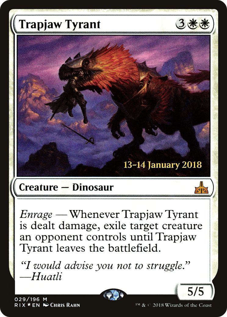 Trapjaw Tyrant (PRE-29S) - Rivals of Ixalan Promos (Prerelease) Foil