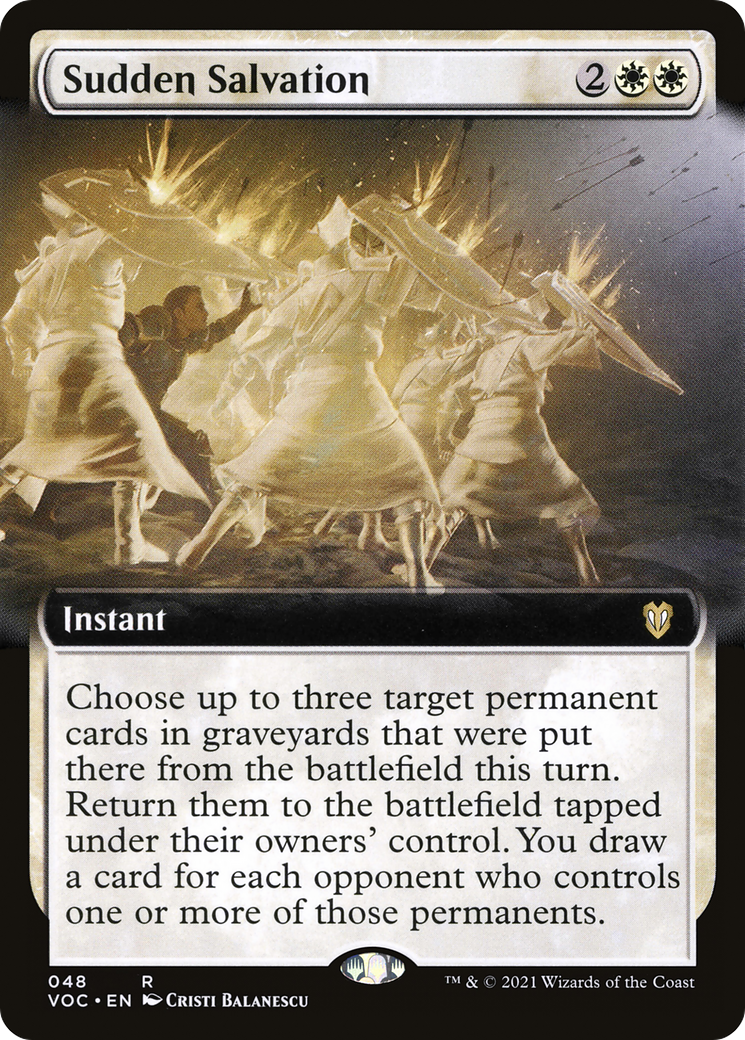Sudden Salvation (VOC-048) - Crimson Vow Commander: (Extended Art)