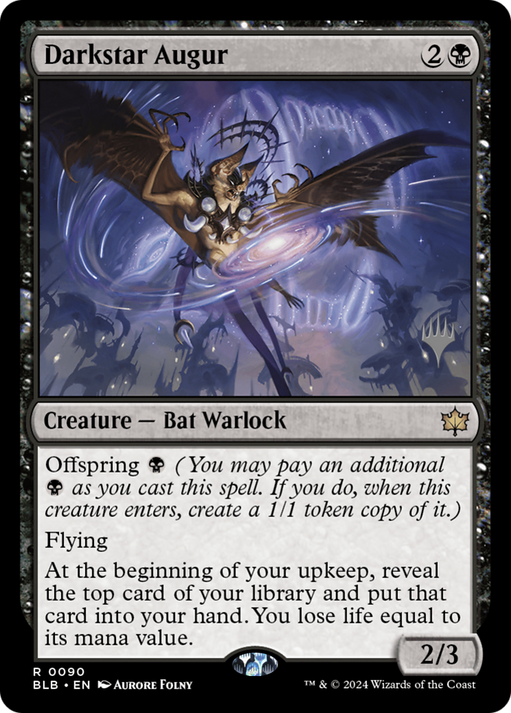 Darkstar Augur (PPBLB-090) - Bloomburrow Promos (Promo Pack) Foil