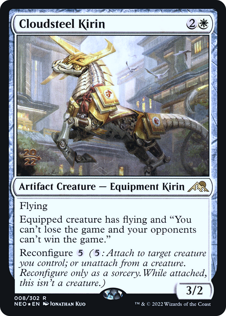 Cloudsteel Kirin (PRE-08S) - Kamigawa: Neon Dynasty Promos (Prerelease) Foil