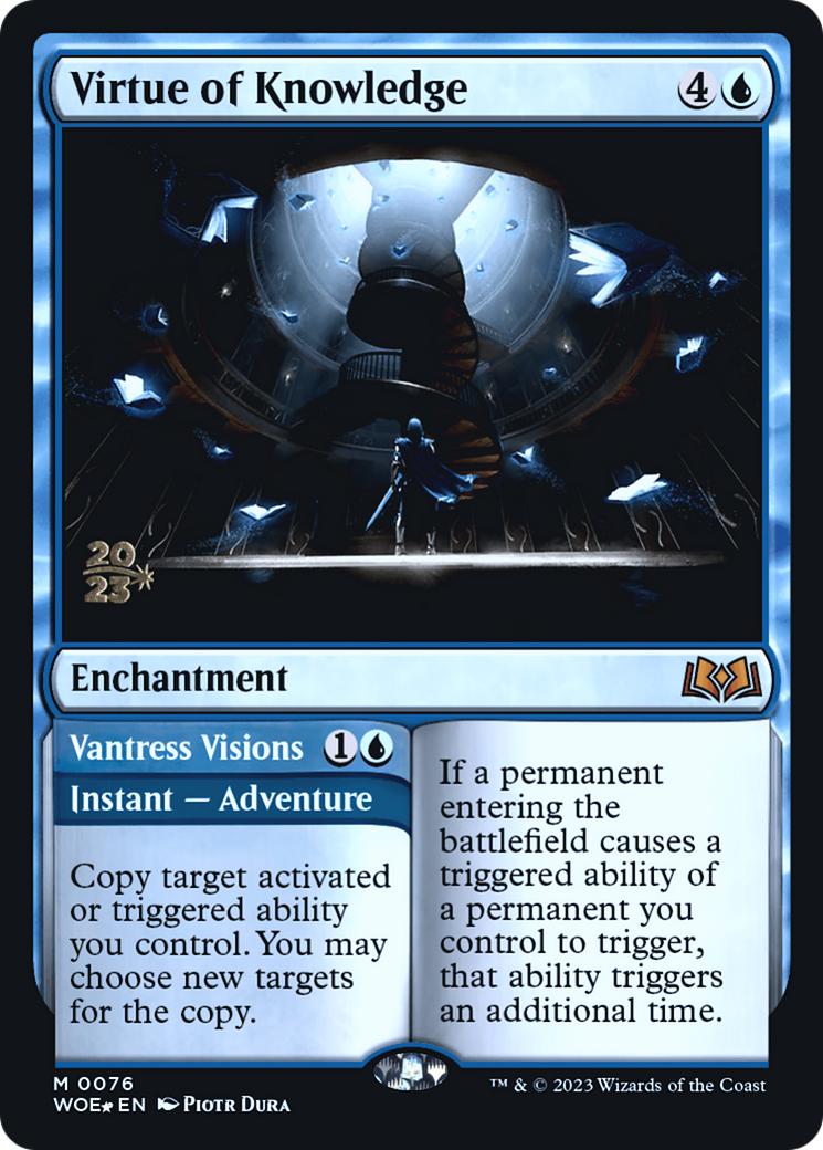 Virtue of Knowledge (PRE-076) - Wilds of Eldraine Promos Foil