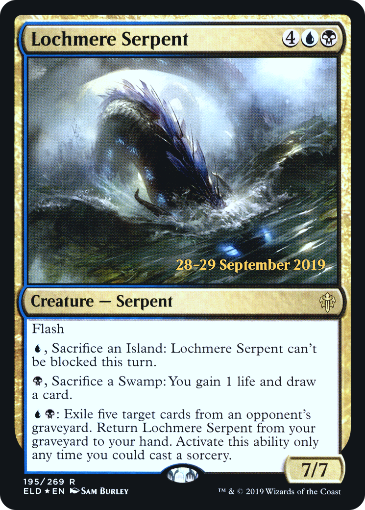 Lochmere Serpent (PRE-195S) - Throne of Eldraine Promos (Prerelease) Foil