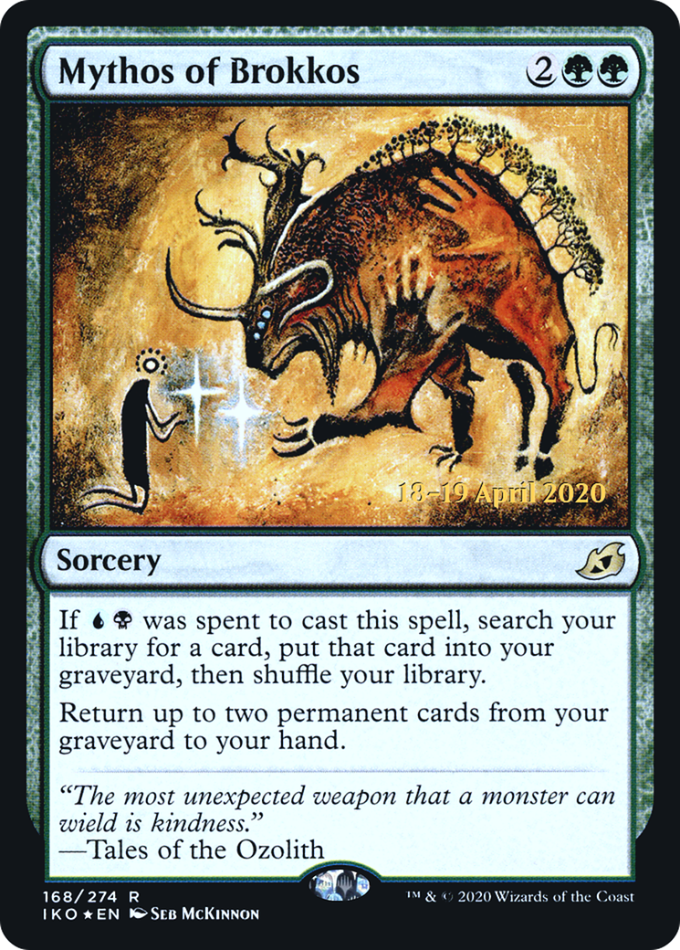 Mythos of Brokkos (PRE-168S) - Ikoria: Lair of Behemoths Promos (Prerelease) Foil