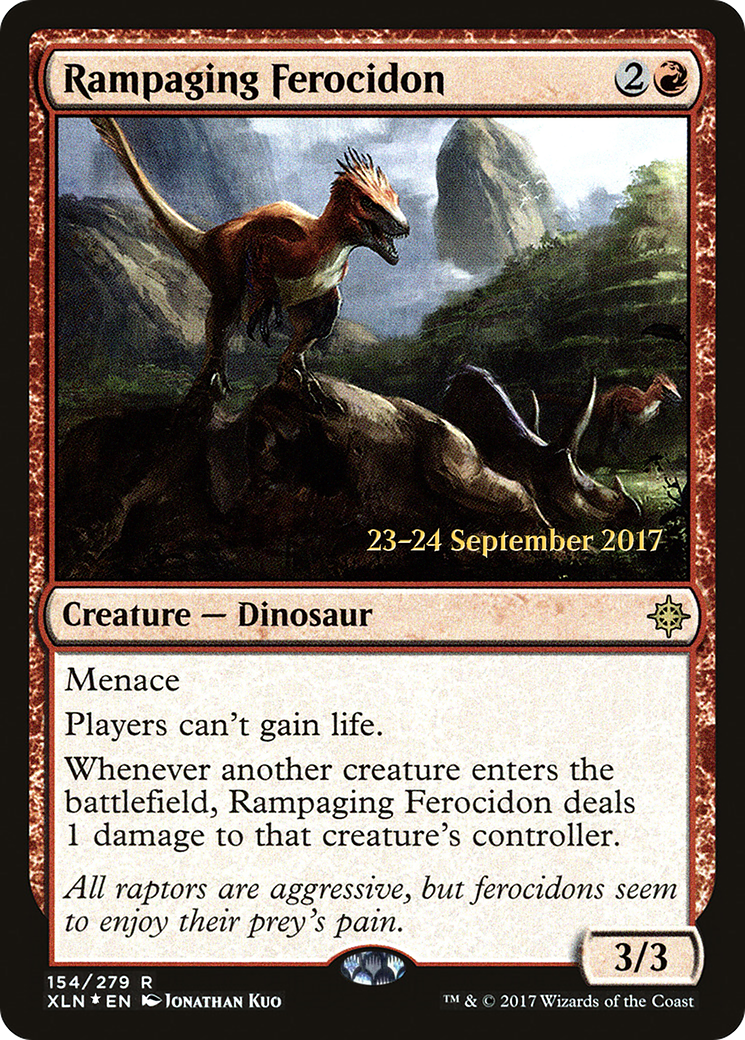 Rampaging Ferocidon (PRE-154S) - Ixalan Promos (Prerelease) Foil