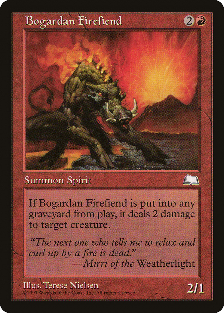Bogardan Firefiend (WTH-091) - Weatherlight
