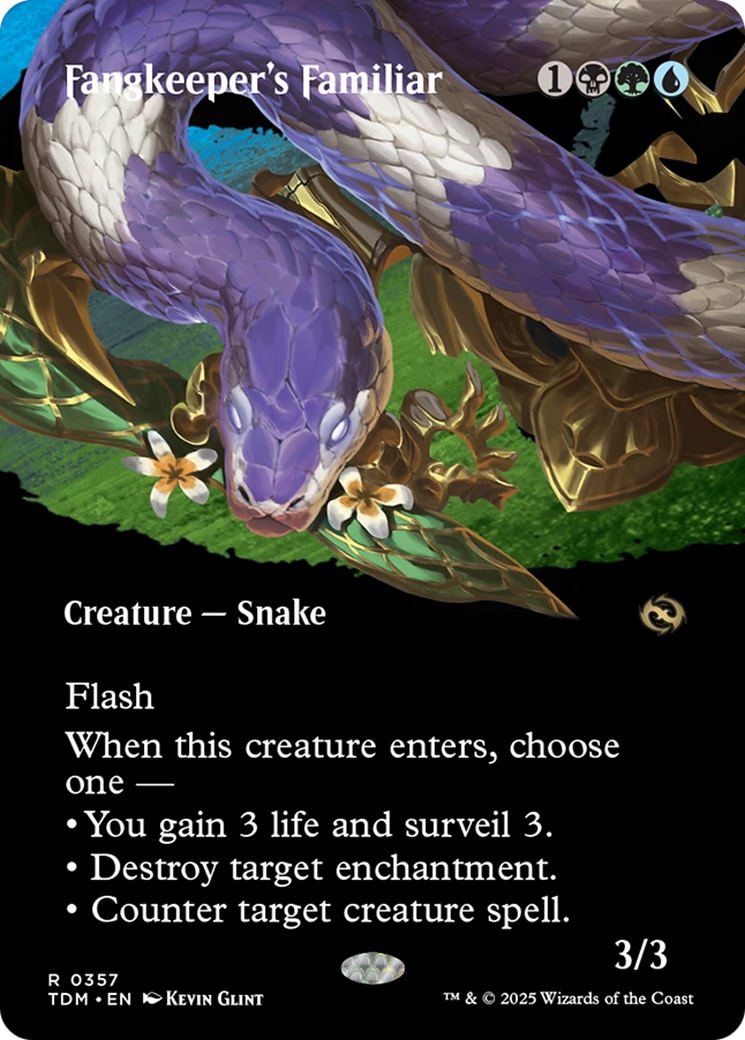Fangkeeper's Familiar (Borderless) (TDM-357) - Tarkir: Dragonstorm: (Showcase) (Borderless)