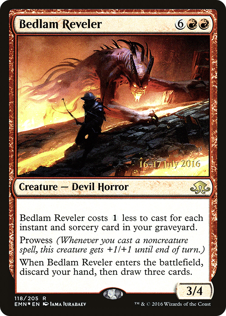 Bedlam Reveler (PRE-118S) - Eldritch Moon Promos (Prerelease) Foil
