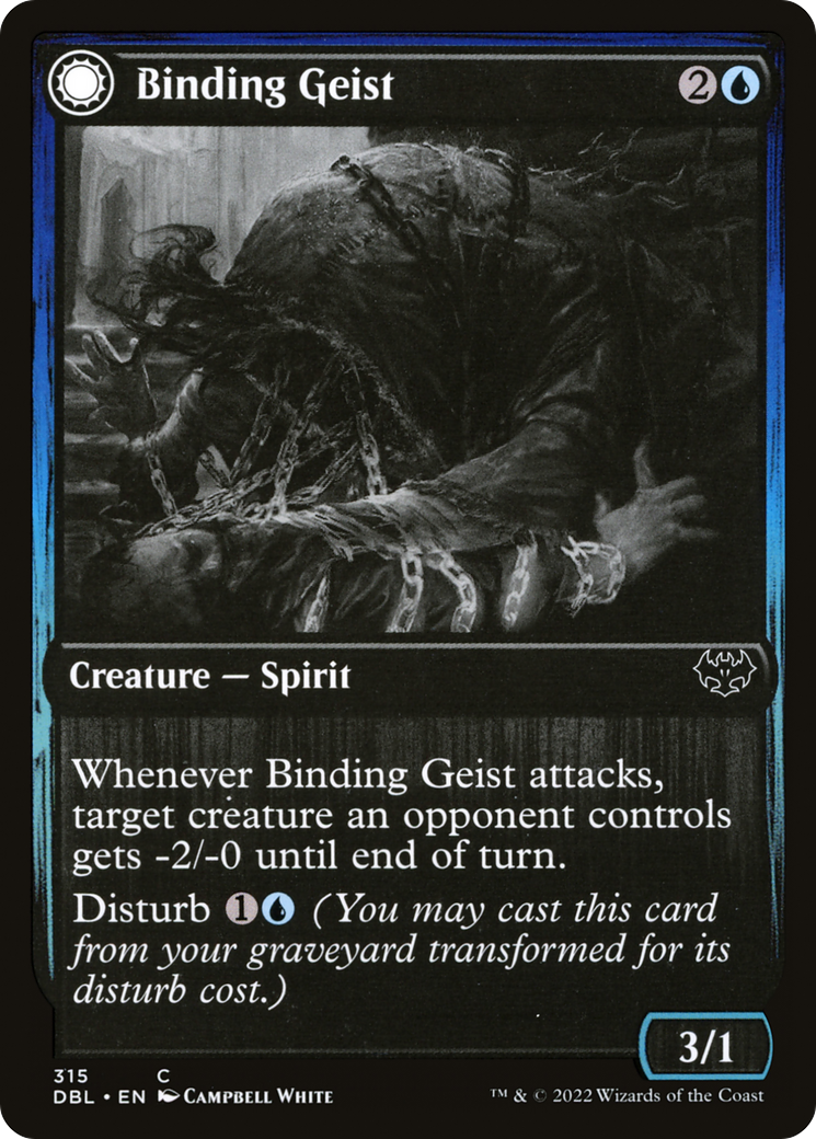Binding Geist // Spectral Binding (DBL-315) - Innistrad: Double Feature: (Double Faced Transform)