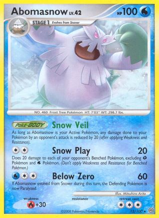 Abomasnow - 012/100 - Stormfront Normal - Rare