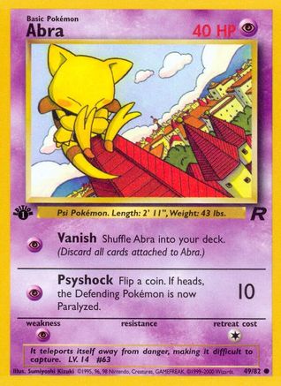 Abra 049/082 - Team Rocket 1st Edition - Common