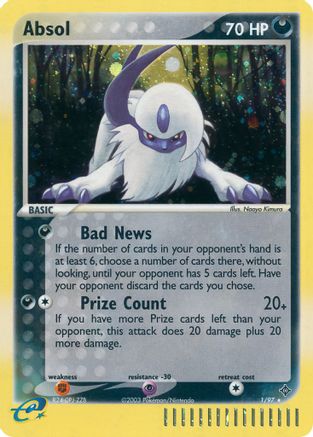 Absol 001 - Dragon Reverse Holofoil - Holo Rare