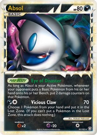 Absol (Prime) (91/102) - Triumphant Holofoil - Ultra Rare