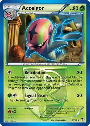 Accelgor (Team Plasma) (8/101) - Plasma Blast Reverse Holofoil - Rare