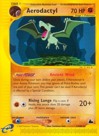 Aerodactyl 001 - Skyridge Reverse Holofoil - Rare