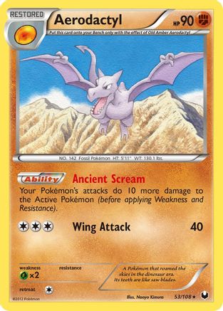 Aerodactyl 053 - Dark Explorers Reverse Holofoil - Rare