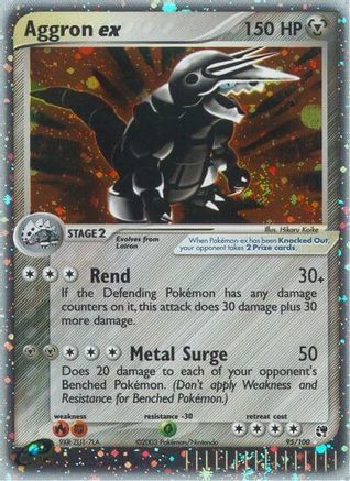 Aggron ex 095 - Sandstorm Holofoil - Ultra Rare
