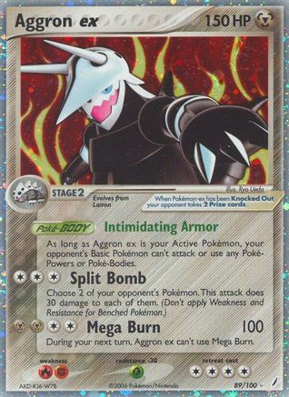 Aggron ex 089/100 - Crystal Guardians Holofoil - Ultra Rare