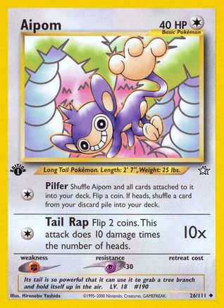 Aipom 026/111 - Neo Genesis 1st Edition - Uncommon