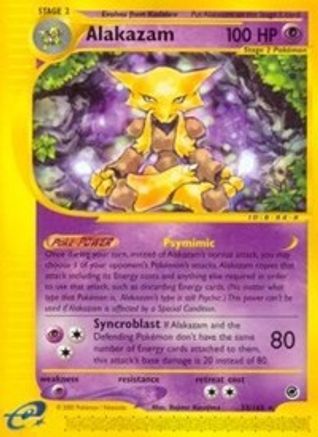 Alakazam (33) 033/165 - Expedition Reverse Holofoil - Rare
