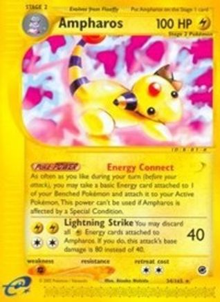 Ampharos (34) 034 - Expedition Reverse Holofoil - Rare