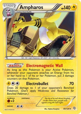 Ampharos 040 - Dragons Exalted Reverse Holofoil - Holo Rare
