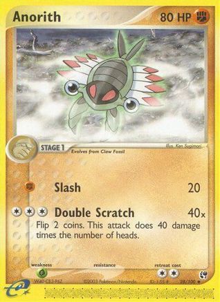 Anorith 028/100 - Sandstorm Reverse Holofoil - Uncommon