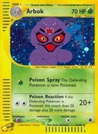 Arbok (3) 003 - Expedition Holofoil - Holo Rare