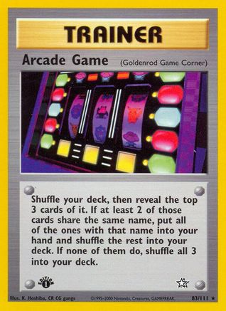 Arcade Game (Goldenrod Game Corner) (83/111) - Neo Genesis 1st Edition - Rare