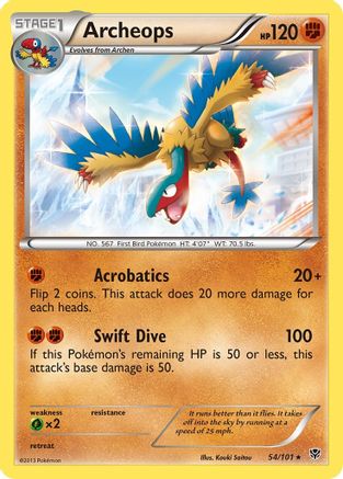 Archeops (54/101) - Plasma Blast Reverse Holofoil - Holo Rare