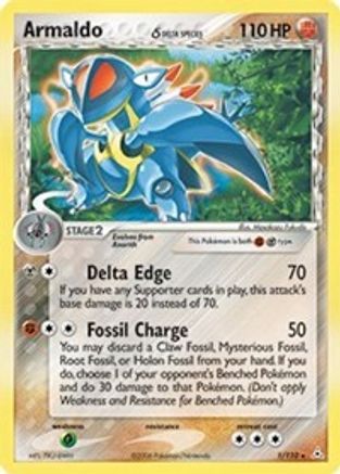 Armaldo (Delta Species) - 001/110 - Holon Phantoms Reverse Holofoil - Holo Rare